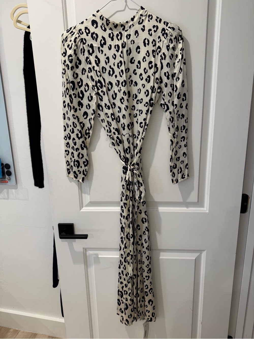Reformation Cream and Black Leopard Print Long Sleeve Maxi Dress - Picture 8 of 8